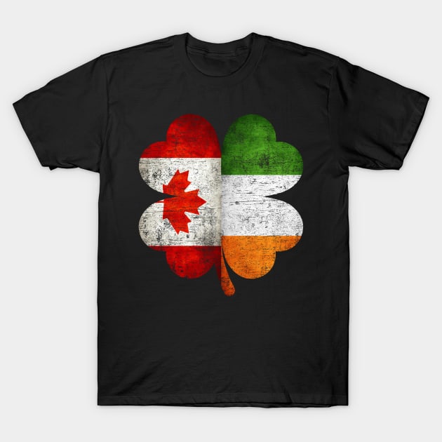 Canadian Irish Shamrock Canada Ireland Flag St Patrick's Day Gift T-Shirt by Henry jonh